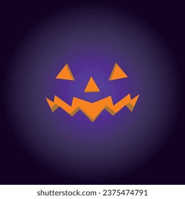 Scary faces of Halloween pumpkin or ghost. Vector icon