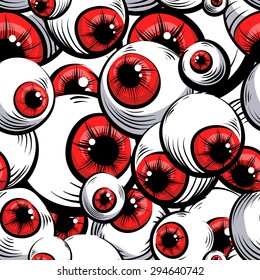 Scary Fantasy Pattern Background.Red Eyes .