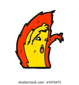 scary fire cartoon