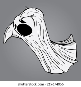 Scary flying ghost