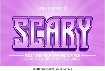 Scary font Text effect editable	