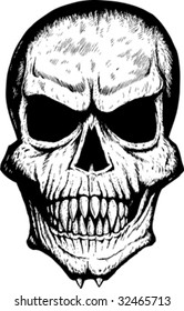 Scary front skull