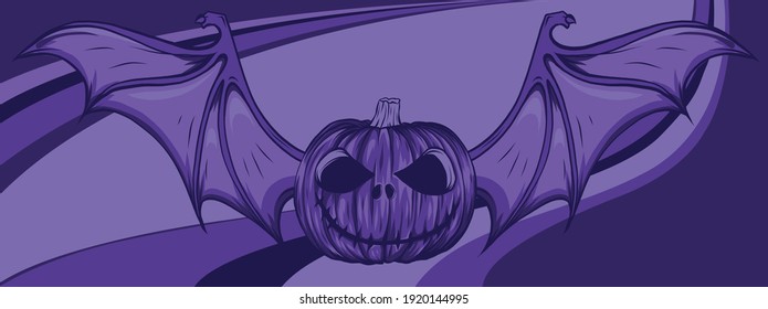scary funny Halloween pumpkins vector illustration design
