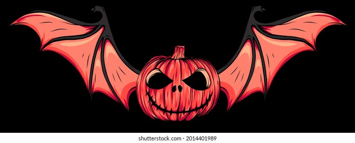 scary funny Halloween pumpkins vector illustration design