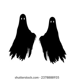 Scary ghost black colour design
