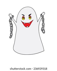 Scary ghost with chains