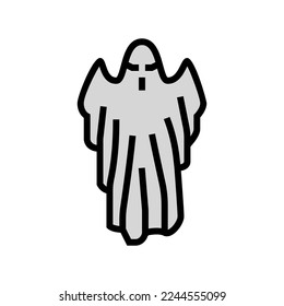 scary ghost color icon vector. scary ghost sign. isolated symbol illustration