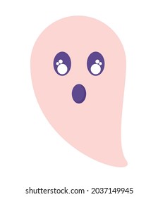 scary ghost design over white
