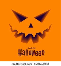 scary ghost face in 3d style halloween background