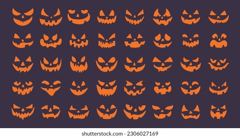 scary ghost face For carving pumpkins on Halloween night.