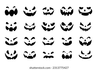 scary ghost face For carving pumpkins on Halloween night.