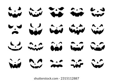 scary ghost face For carving pumpkins on Halloween night.