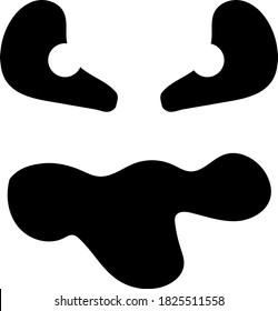 Scary ghost face. Halloween scary face vector