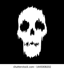 Scary ghost face on black background. 