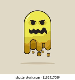 scary ghost flat illustration