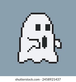 SCARY GHOST ICON PIXEL ART