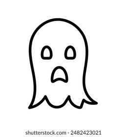 Scary Ghost Icon Set Spooky Illustrations for Halloween and Horror Themes