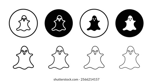 scary Ghost icon Symbol mark in filled style