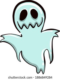 Scary ghost ,illustration,vector on white background