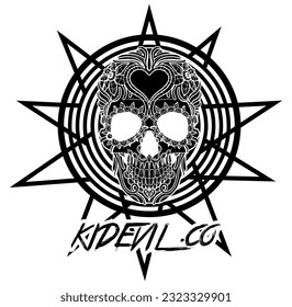 SCARY GHOST SKULL VECTOR LOGO