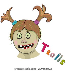 Scary girl troll