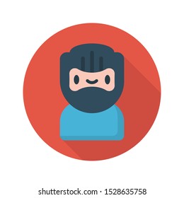 scary glypg flat vector icon