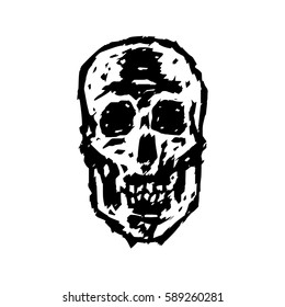scary grim skull vector illustration