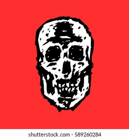 scary grim skull vector illustration