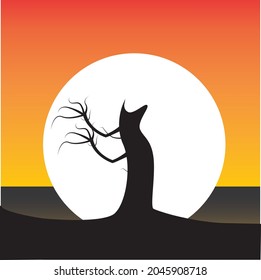 Árbol aterrador de Halloeen. Árbol fantasma