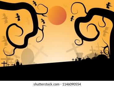 Scary Halloween background scary