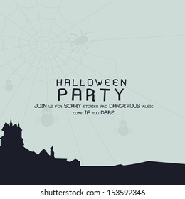 Scary Halloween background, banner or poster for trick or treat party.