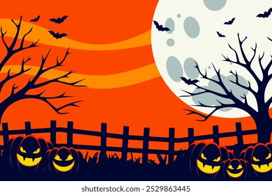 scary halloween background with scary elements