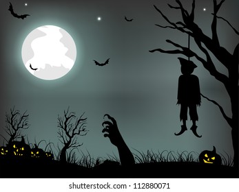 Scary Halloween background. EPS 10.