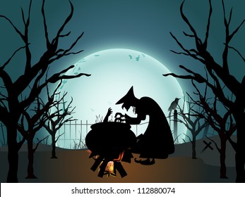 Scary Halloween background. EPS 10.