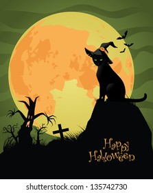 Scary Halloween Background. EPS vector, grouped for easy editing. No pen shapes or paths.