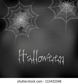 Scary Halloween background with spider net. EPS 10.