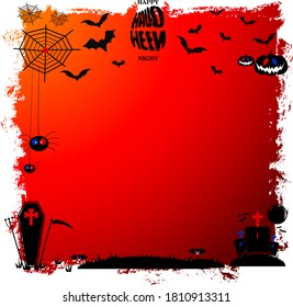 Scary halloween background. vector, illustrator