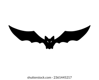 Scary Halloween Bat Silhouette Illustration