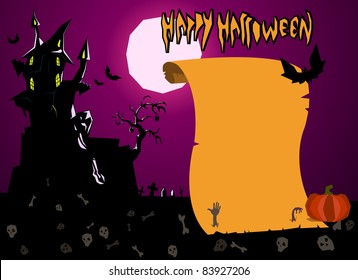 Scary Halloween card