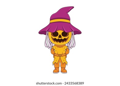 Scary Halloween Character Design Illustration