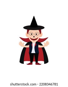 scary Halloween character vector isolated on white. vector illustration of Halloween.  Perfect for coloring book, textiles, icon, web, painting, children's books. 