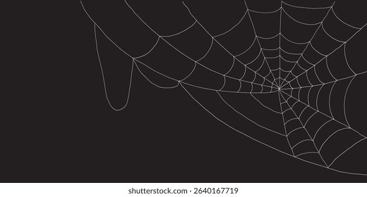 Scary Halloween cobweb graphics spooky spiderweb corners vector set for decoration