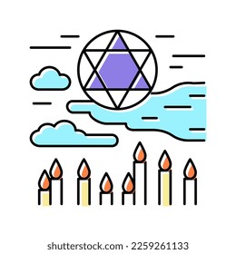 scary halloween color icon vector. scary halloween sign. isolated symbol illustration