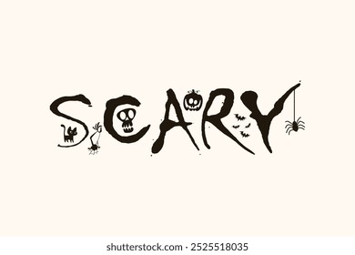 Scary halloween design vector illustration