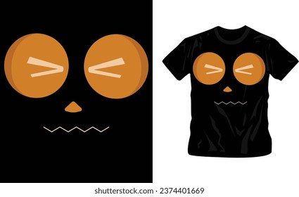scary halloween emoji t-shirt design, emotions, cartoon faces, funny monsters 