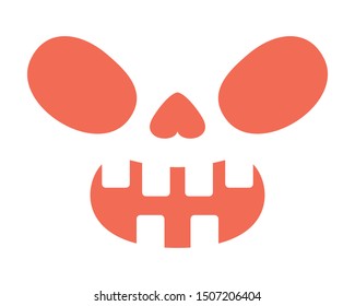 scary halloween face isolated icon