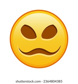 Scary halloween face Large size of yellow emoji smile