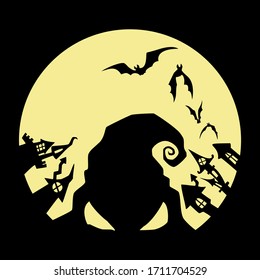 Scary Halloween Flying Bats Vector