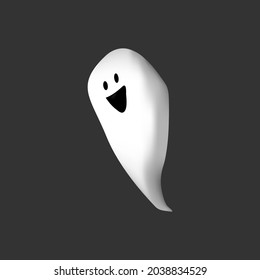 gruseliger Halloween-Geist. cartoon ghost.Vektorgrafik von ghost. Isolierte Geistessymbol. Emotion Variation. Einfache Design-Elemente im Flachstil. Scheußliche Horrorbilder.