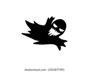 Scary Halloween Ghost Silhouette Illustration